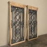 Pair Mid-19th Century French Hand-Forged Wrought Iron Framed Panels