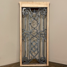Pair Mid-19th Century French Hand-Forged Wrought Iron Framed Panels