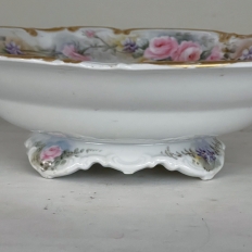 Antique Hand-Painted Footed Bowl from Hutschenreuther of Bavaria