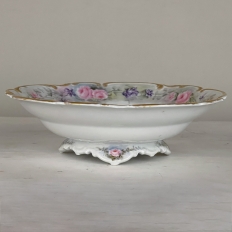 Antique Hand-Painted Footed Bowl from Hutschenreuther of Bavaria