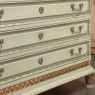 Antique Italian Neoclassical Painted Marble Top Commode