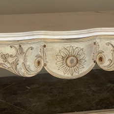 19th Century French Regence Painted Marble Top Console ~ Sofa Table