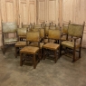 Set of 13 Antique Italian Renaissance Walnut Dining Chairs