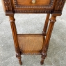 Pair 19th Century French Louis XVI Walnut Marble Top Nightstands