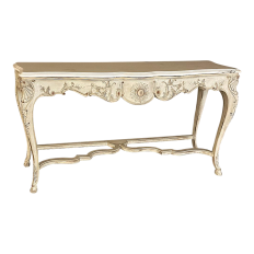 19th Century French Regence Painted Marble Top Console ~ Sofa Table