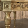 Antique Italian Louis XVI Neoclassical Giltwood Marble Top Center Table