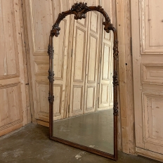 Antique Country French Louis XVI Carved Mirror