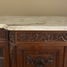 19th Century Louis XVI Marble Top Walnut Display Buffet by Kint of Gand