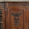 19th Century Louis XVI Style Walnut Display Buffet with Arabescato Marble Top by Edouard Kint of Gent