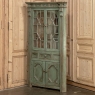 19th Century English Neoclassical Painted Corner Cabinet ~ Bookcase