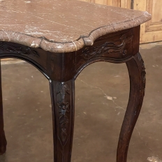 19th Century Petite Louis XV Marble Top Console
