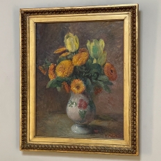 Antique Framed Oil Painting on Canvas by Albert Pinot (1875-1962)