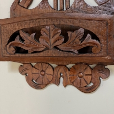 Antique Carved French Wall-Mounted Letter Holder