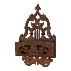 Antique Carved French Wall-Mounted Letter Holder