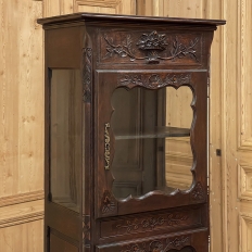 19th Century Country French Vitrine ~ Curio Cabinet from Normandie