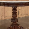 19th Century French Napoleon III Period Marble Top Mahogany Center Table