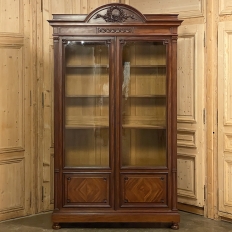 19th Century French Louis XVI Neoclassical Mahogany Bookcase