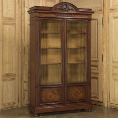 19th Century French Louis XVI Neoclassical Mahogany Bookcase