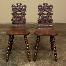 Pair Dutch Renaissance Side Chairs