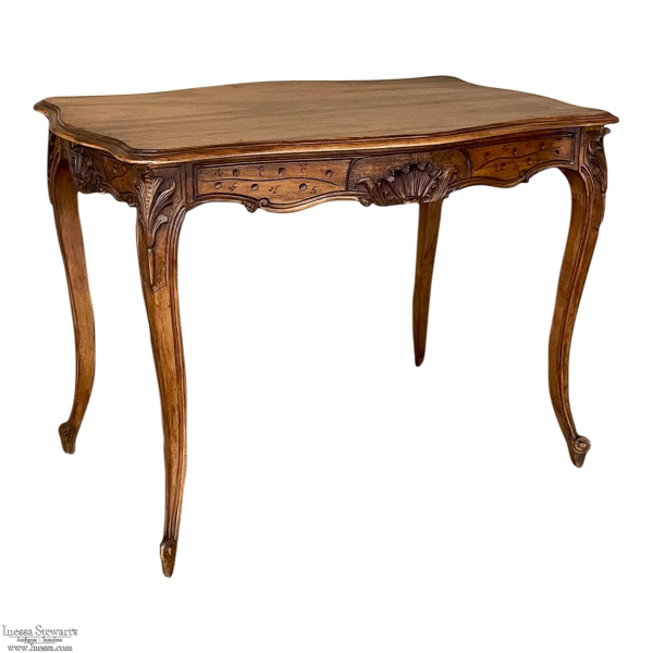 19th Century French Louis XV Walnut End Table