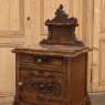 19th Century French Louis XV Fruitwood Marble Top Nightstand