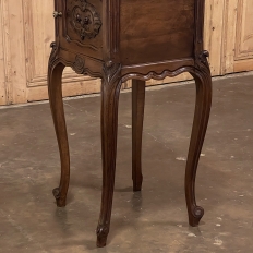 19th Century French Louis XV Walnut Marble Top Nightstand