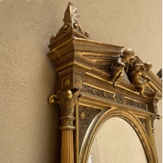 Grand 19th Century French Empire Gilded Mirror