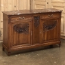 19th Century French Louis XVI Walnut Marble Top Buffet