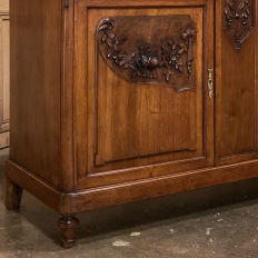 19th Century French Louis XVI Walnut Marble Top Buffet