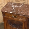 19th Century French Louis XVI Walnut Marble Top Buffet