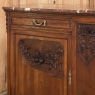 19th Century French Louis XVI Walnut Marble Top Buffet