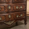 18th Century Country French Walnut Marble Top Commode ~ Chest of Drawers