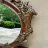 19th Century Italian Louis XIV Hand-Carved Oval Mirror