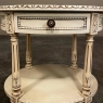 Antique French Louis XVI Oval Painted End Table