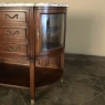 19th Century French Louis XVI Walnut Marble Top Display Buffet 