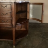 19th Century French Louis XVI Walnut Marble Top Display Buffet 