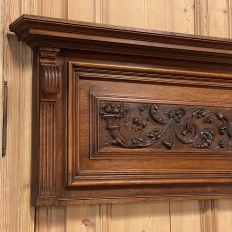 Antique Italian Neoclassical Hand-Carved Walnut Panel (Headboard)