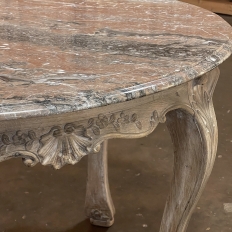 19th Century Regence Oval Marble Top End Table from Mons