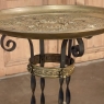End Table - Plant Stand, 19th Century French Embossed Brass & Wrought Iron