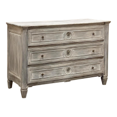 18th Century French Louis XVI Period Whitewashed Commode