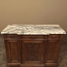 Antique French Louis XVI Marble Top Step-Front Buffet