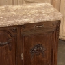 Antique French Louis XVI Walnut Marble Top Buffet