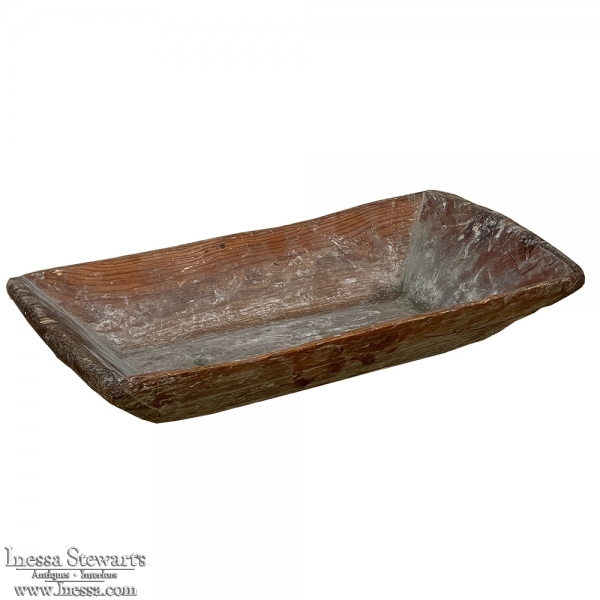 Antique French Rustic Wooden Sorting Trough