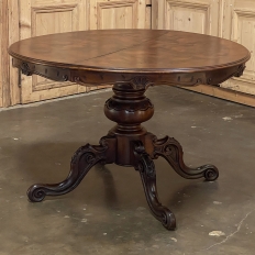 Antique Italian Burl Walnut Center Table ~ Dining Table