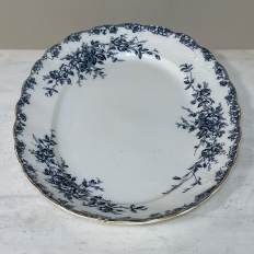 Antique English Blue & White Transferware Platter by S. Hancock & Sons