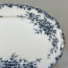 Antique English Blue & White Transferware Platter by S. Hancock & Sons