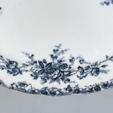 Antique English Blue & White Transferware Platter by S. Hancock & Sons
