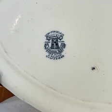 Antique English Blue & White Transferware Platter by S. Hancock & Sons