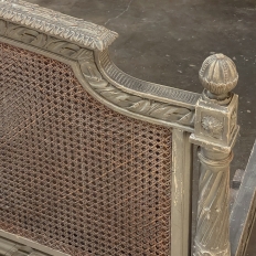 19th Century French Louis XVI Painted Bed with Caning