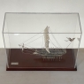 Vintage Model of Ancient Greek Galley in 950 Silver with Case